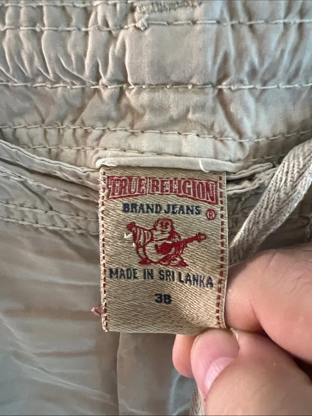 VINTAGE Y2K TRUE RELIGION KHAKI CARGO PANTS SIZE 38